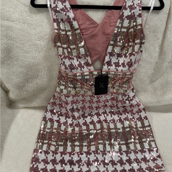 Revolve party, cocktail Pink and Black mini Dress - Picture 4 of 6